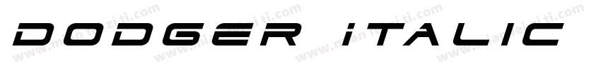 Dodger Italic ItalicVersion 30字体转换